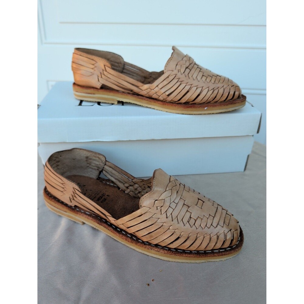 Women's Huarache Artisanal Mexican sandals Genuine Leather Traditional, size 8